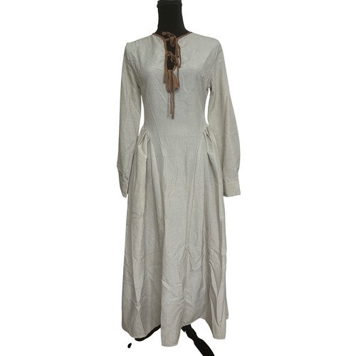 Maxi abito donna beige lino
