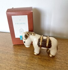 Thun Statuina Presepe Classico Asinello Con Soma Fascine Di Legna Vintage