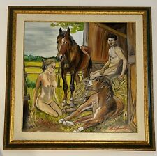 Quadro Olio su Tela "Come Natura Crea” 50x50, RCafarotti, No Guttuso