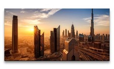 120x60cm Leinwandbild Dubai Wolkenkratzer Burj Khalifa Sonnenuntergang