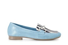 MOCASSINO IN PELLE GLITTER E