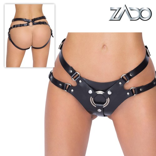 Zado leather strap - strap-on,, harness