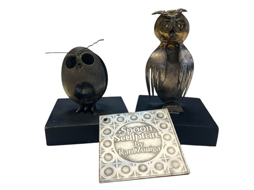 Coppia gufi scultura - 2,