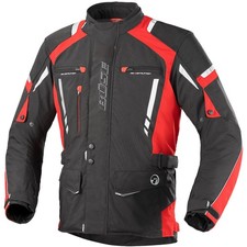 Giacca Moto Uomo Busto Torino Pro Giacca Tessuto Nero/Rosso Impermeabile S