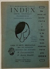 FUTURISMO BRAGAGLIA “INDEX” RIVISTA BREVIARIO ROMANO A. VI GENNAIO 1924 PANNAGGI