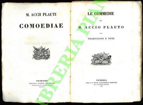 Plauto accio le commedie - plauto, m.
