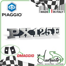 TARGHETTA LATERALE COFANO SCRITTA STEMMA FREGIO PX125E VESPA PX 125 1981-1983