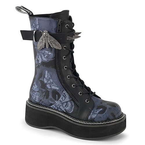 Black skulls moth skeleton - black,