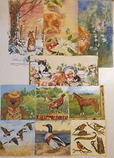 10 tovaglioli di carta per decoupage con Gatti Orsi Uccelli Cavalli