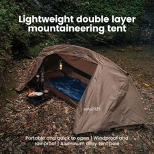 Tenda da Campeggio per Singola Persona Nylon Leggero Rifugio Tattico Zanzariera