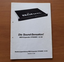 BOHM Original Manual for Dynamic 12/24 Midi-Expander - Bedienungsanleitung