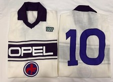 Maglia Fiorentina N°10 Antognoni Opel Lanetta Calcio Vintage 1983/84  Bianca