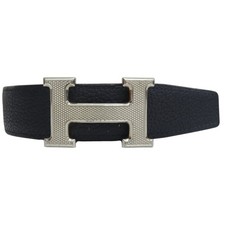 HERMES Silver H Backle Belt