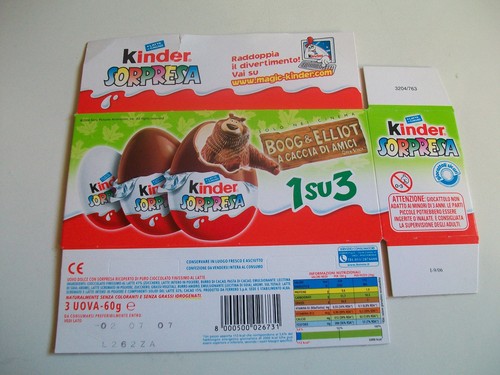 Kinder ferrero sorpresine - sorpresine, box