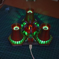 Umidificatore Reattore Centrale Nucleare Alert Rosso con Luce LED Respirante Regalo