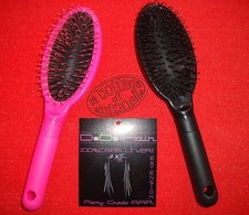 SPAZZOLA PER EXTENSION HAIR CAPELLI VERI ALLUNGAMENTO CAPELLI,COLORE NERO O ROSA