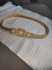 Cintura geometrica elasticizzata in metallo dorato Zara misura 28"