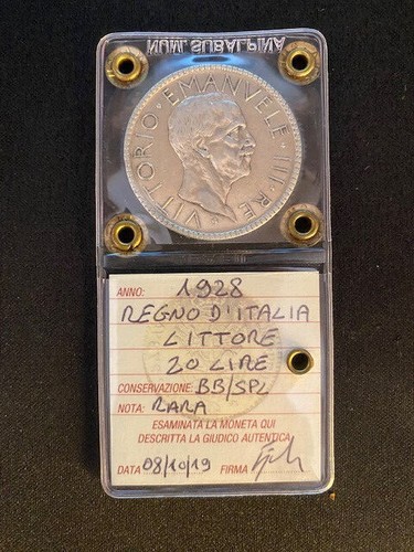 Moneta lire littore 1928 - 20,