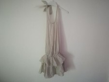 VESTITO ESTIVO A GONNA TAGLIA XS ABBIGLIAMENTO DONNA ITALIA BEIGE