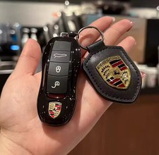 Portachiavi Porsche A Scudo In Pelle