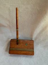 Bellissimo set scrivania doppia posizione penna singola legno stile Jostens