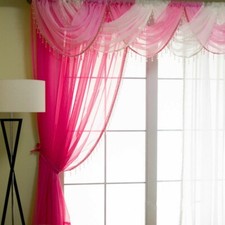 Tenda In Voile Con Perline Di