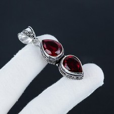 Granato Rosso Gemma a Mano 925