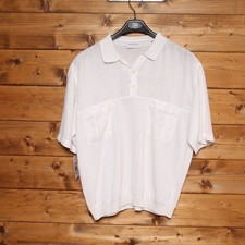 Polo YVES SAINT LAURENT tg. V Usato (SA2818) Bianco Vintage Unisex