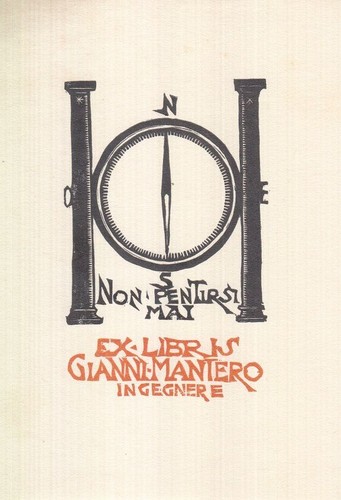 Exlibris bookplate incisione - bookplate,