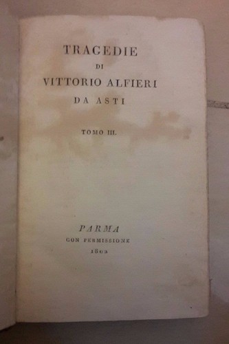 Tragedie vittorio alfieri - di,