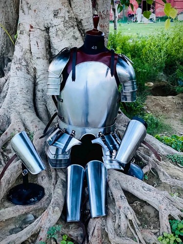 Medieval knight steel mezza - steel,