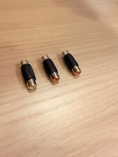 3x ADATTATORI FEMMINA FEMMINA PROLUNGA RCA AUDIO STEREO PHONO VIDEO COASSIALE