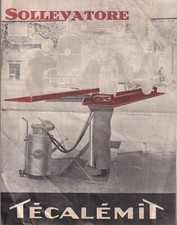 Depliant Pubblicitario Sollevatore "Tecalemit" Aria Compressa Officina anni '30