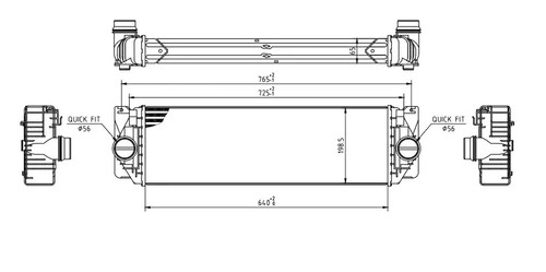 Radiatore intercooler 613 - , 790