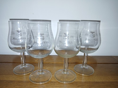 Four martell cognac glasses - four,