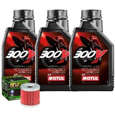 Kit Tagliando Olio Motul 300V 10W40 + Filtro Per Arctic Cat 400 DVX TS 2006>2007