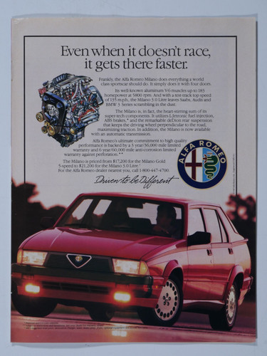Pubblicità alfa romeo - romeo, milano