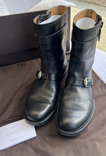 stivali moto uomo gucci neri