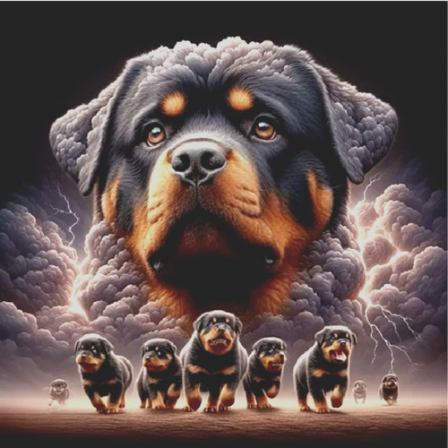 Rottweiler dogs ciondolo - dogs,