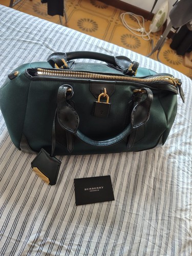 Borsa bauletto burberry verde - borsa,