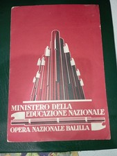 PAGELLA MINISTERO EDUCAZIONE NAZIONALE OPERA NAZIONALE BALILLA ANNO 1929/1930 