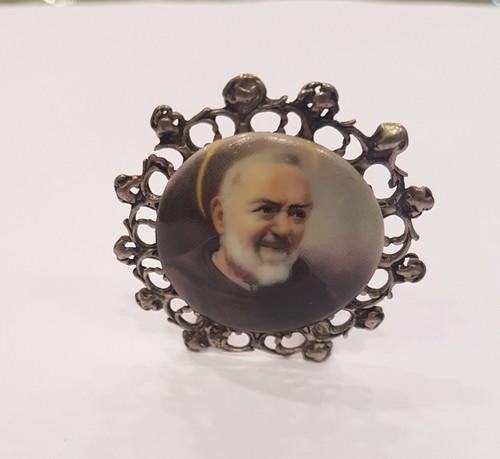 Padre pio icona - argento, 800