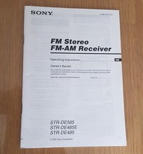 Sony STR-DE585, STR-DE485E