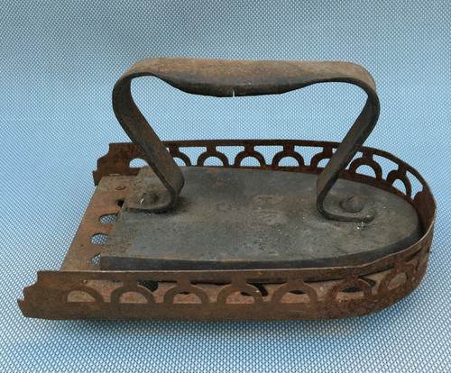 Antico ferro stiro con il - antico,