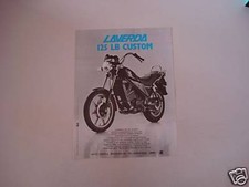 advertising Pubblicità 1984 MOTO LAVERDA 125 LB CUSTOM