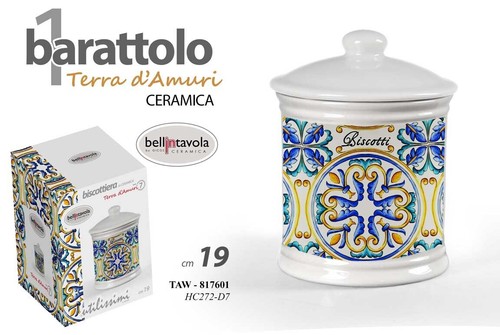 Biscottiera ceramica terra