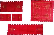 Completo Natalizio Centro Tavola Runner Striscia Tris Centrini Decorazioni Regal