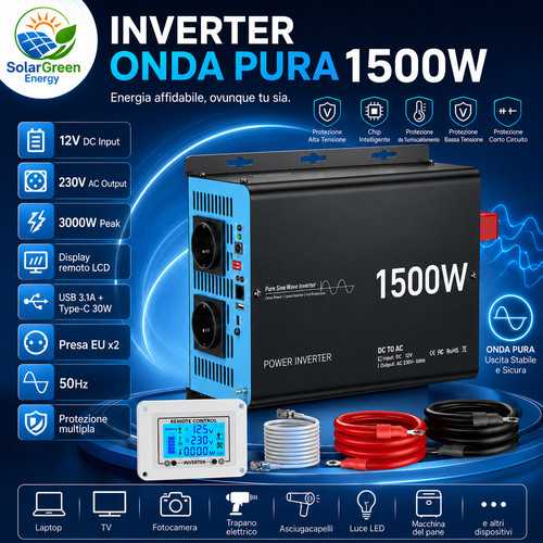 Inverter solare onda - inverter, pura