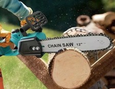 Motosega 12"Pollici 2 Batteria Serbatoio Ad Olio Sega Elettrica 88V Taglia Rami