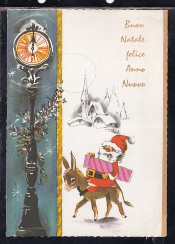 Cartolina buon natale felice - natale,